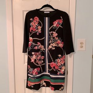 ZARA Floral Print Midi Dress.